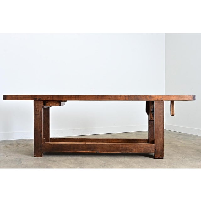 Late 19th Century French 19th Century Oak & Beech Artisan's Workbench For Sale - Image 5 of 10