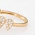 Metal Diamond Teardrop Ring 14k Yellow Gold Pavé Statement Band Stacking Jewelry, Size 6.75 For Sale - Image 7 of 7