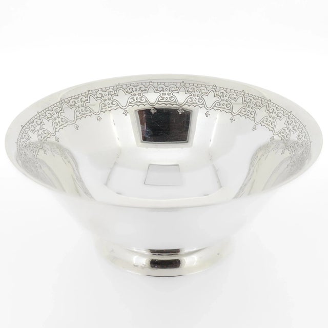 Early 20th Century Antique Art Deco Tiffany & Co. Sterling Silver Engraved Bowl For Sale - Image 5 of 13