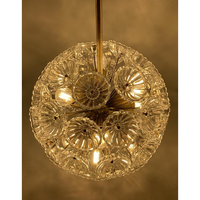 Vintage German Ball Lamp by Veb Kristallleuchte Ebersbach, 1960 For Sale - Image 5 of 7