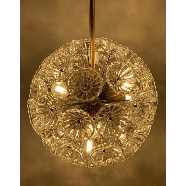 Mid 20th Century Vintage German Ball Pendant Lamp from VEB Kristallleuchte Ebersbach, 1960 For Sale - Image 5 of 7