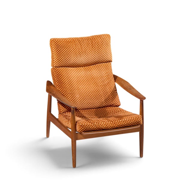 Arne Vodder for France & Daverkosen Fd164 Mid Century Danish Teak Reclining Lounge Chair For Sale - Image 9 of 12