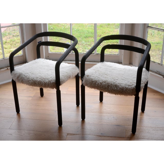 1980s Vintage 80s Postmodern Brian Kane Rubber Chairs for Metropolitan - A Pair For Sale - Image 5 of 18