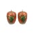19th century Exquisite Persimmon Porcelain Ginger Jars- Qing Dynasty - a Pair For Sale