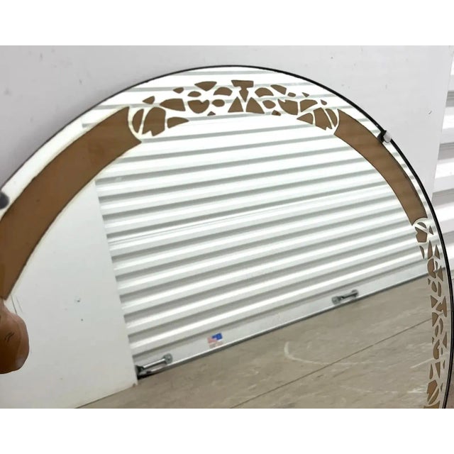 1970s Art Deco Frameless Round Mirror For Sale In Charleston - Image 6 of 8