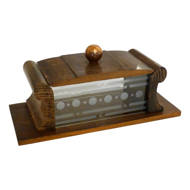 Large Art Deco Modernist Biscuit Tin, 1930s For Sale