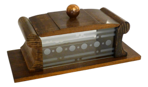 Large Art Deco Modernist Biscuit Tin, 1930s