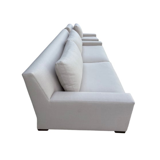 Gray Restoration Hardware (Rh) Parisian Track Arm Sofa – Luxe Depth, 9' – Holland & Sherry Wool Twill in Dove For Sale - Image 8 of 8