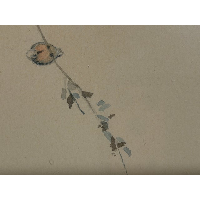 Late 20th Century Hope Everson - Tree and Bird, Watercolor on Paper For Sale - Image 10 of 10