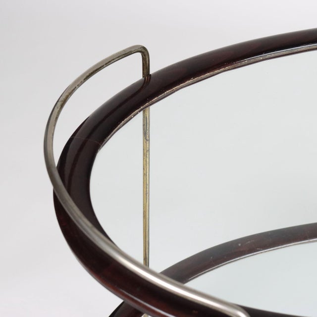 Vintage Woode & Glass Trolley, 1950s For Sale - Image 4 of 10