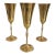 Vintage Indian Brass-Plated Tall Goblets, Set of 3 For Sale
