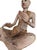 Gold Large Vintage Buddha Monk Wooden Sculpture, 1970 For Sale - Image 8 of 18