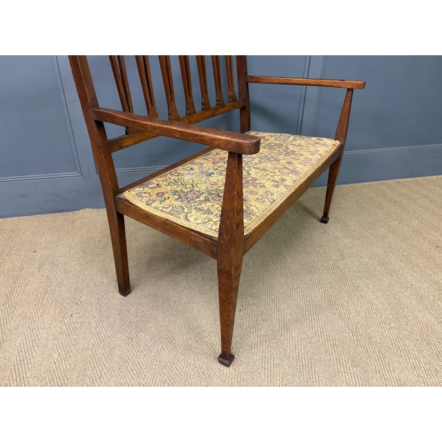 Arts and Crafts Oak Salon Suite, 1900s, Set of 5 For Sale - Image 15 of 18