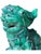 Early 20th Century A Pair of Large Chinese Foo Dog Garden Statues in Green Glaze For Sale - Image 5 of 6
