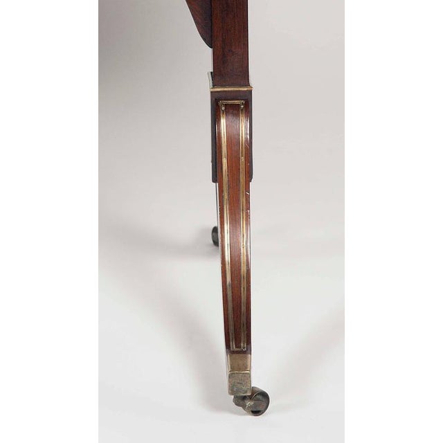 Regency Rosewood and Brass-Mounted Sofa Table For Sale In Boston - Image 6 of 10