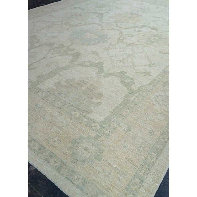 Brown Turkish Oushak Rug 12'4" x 15'9" #20335 For Sale - Image 8 of 8