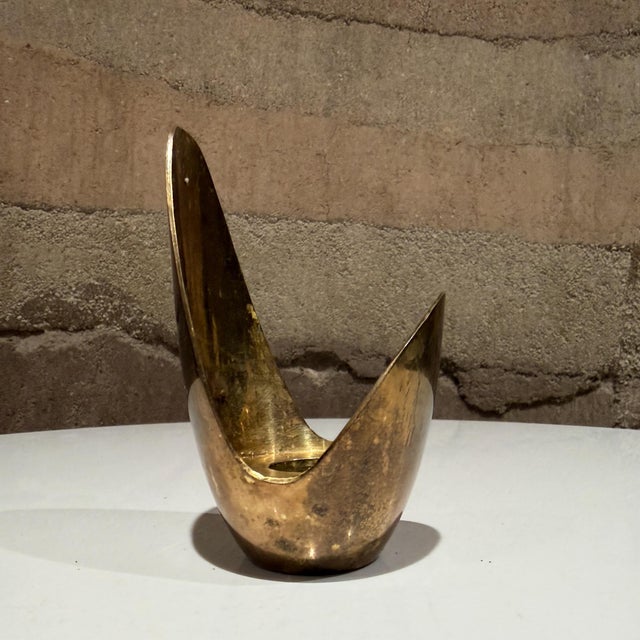 1960s An Abstract Mid-Century Modern Candle Holder Schiaparelli Style For Sale - Image 5 of 10