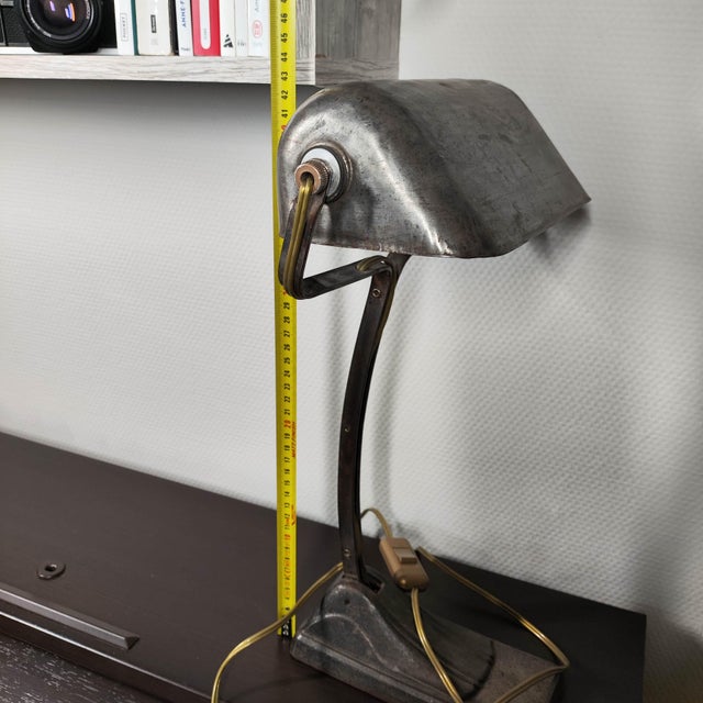 1940s Brutalist Design Professional Mid-Century French Industrial Desk Lamp by Niam For Sale - Image 6 of 9