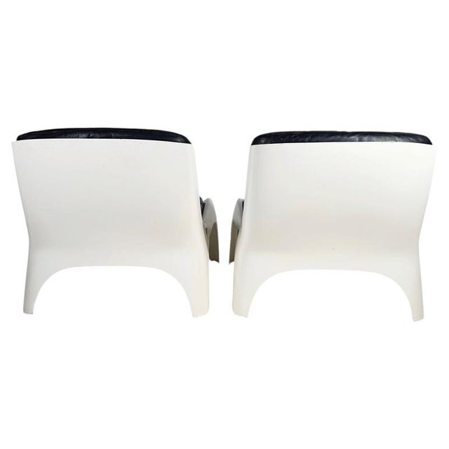 Animal Skin Vintage Space Age Fiberglass Lounge Chairs by Carl Straub, 1968, Set of 2 For Sale - Image 7 of 12