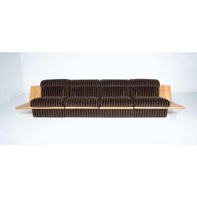 Large Modular Sofa with Integrated Side Tables, Italy, 1970s For Sale - Image 6 of 13