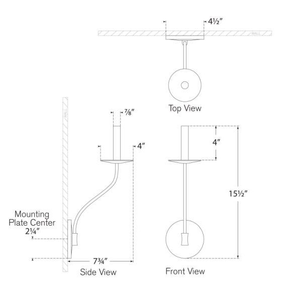 2020s Ian K. Fowler for Visual Comfort Signature Belfair Medium Single Sconce in Aged Iron For Sale - Image 5 of 5