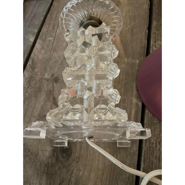 Acrylic Glass Bedside Lamps, Set of 2 For Sale - Image 8 of 12