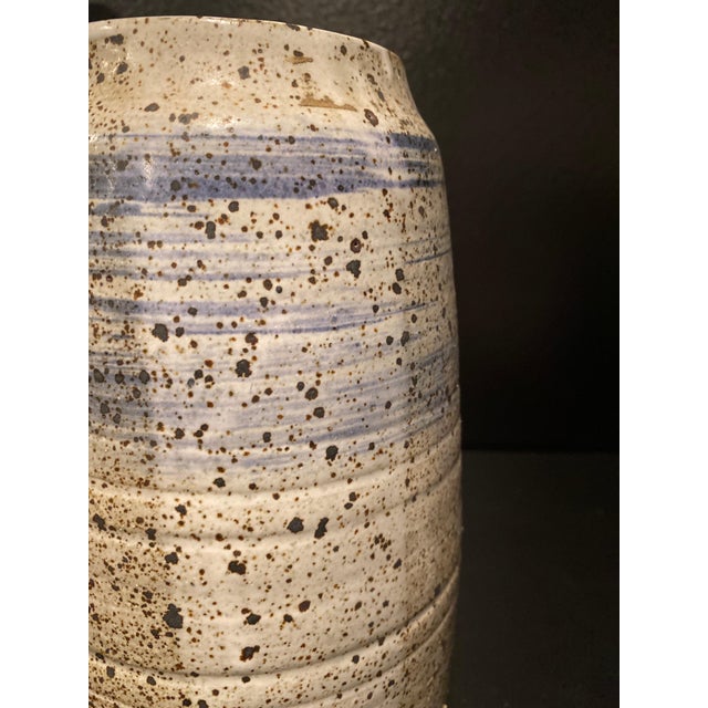 Mid 20th Century Large Specked Brown Studio Stoneware Pottery For Sale - Image 4 of 4