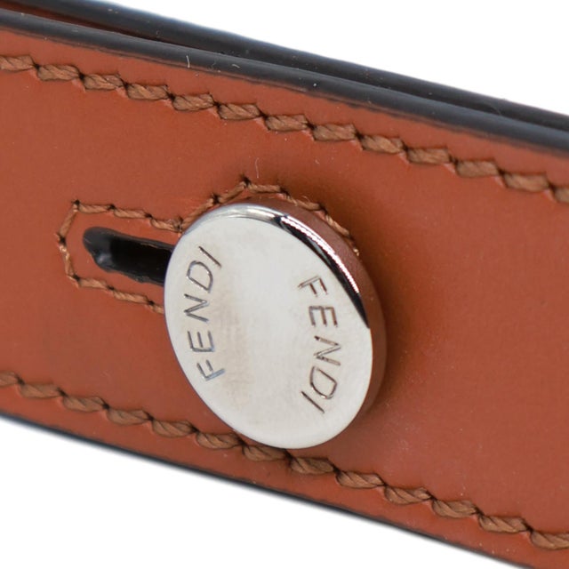 Fendi "By the Way" Medium Brown Leather Calfskin Boston Crossbody Bag, 2022. For Sale - Image 12 of 18