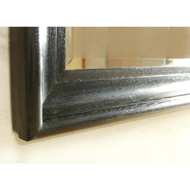 Faceted mirror with oak frame from the 1930s.