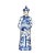 A Chinese Blue and White Porcelain Emperor Figure of Official in Dragon Robe, possibly an Emperor judging by the Symbols...