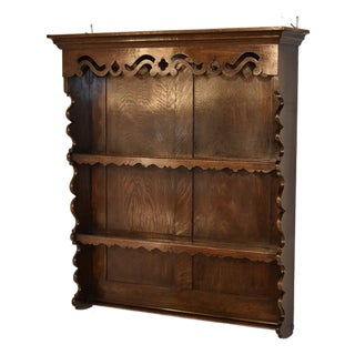 Late 19th Century English Oak Wall Shelf For Sale