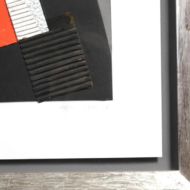 Heinrich Siepmann (1904–2002, Mülheim an der Ruhr) Collage, signed and dated lower right, 86 Dimensions in frame: 50 x 45 cm