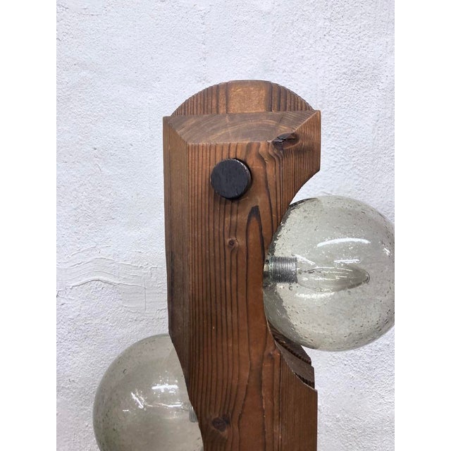 Floor Lamp in Wood and Glass from Temde, 1970s For Sale - Image 12 of 15