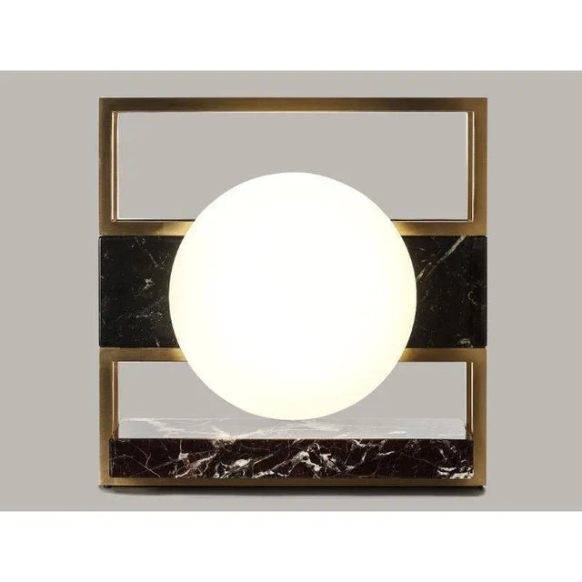 Lampada 14, table lamp by hagit pincovici (hand blown glass) dimensions: w41 x d19.5 x h41 cm materials: brass, hand-blown...