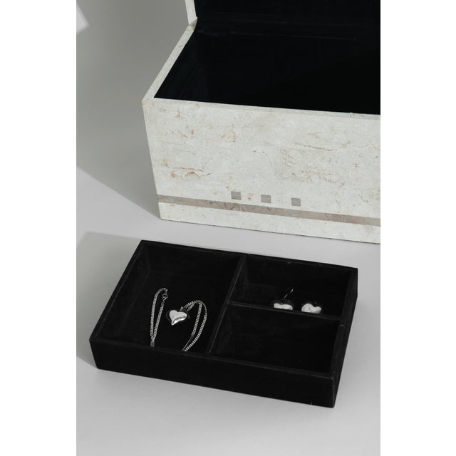 Late 20th Century Art Deco Tessellated Stone Keepsake Box For Sale - Image 4 of 6