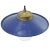 Blue enamel industrial hanging lamp. clear glass with brass top. e27 / e26 depending on destination, all our lights are...