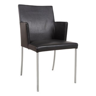 Jason Chair in Leather Black from Walter Knoll / Wilhelm Knoll For Sale