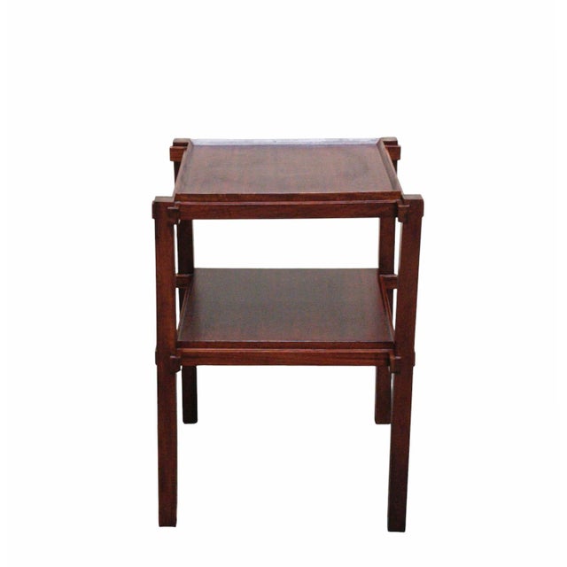 Two-Tier Wooden Sade Table attributed to Carlo Scarpa, Italy, 1950s For Sale - Image 6 of 7