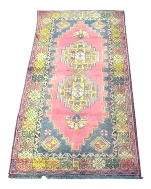Vintage Traditional Turkish Handmade Wool Rug