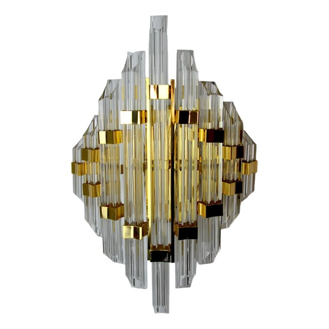 Tubular Wall Light in Murano Glass from Venini, Italy, 1970s For Sale