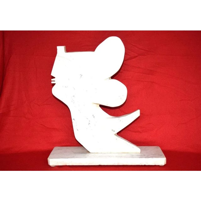 Large sculpture of left profile in Pyrenean marble. from 1938 onwards, George Braque devoted himself almost exclusively to...