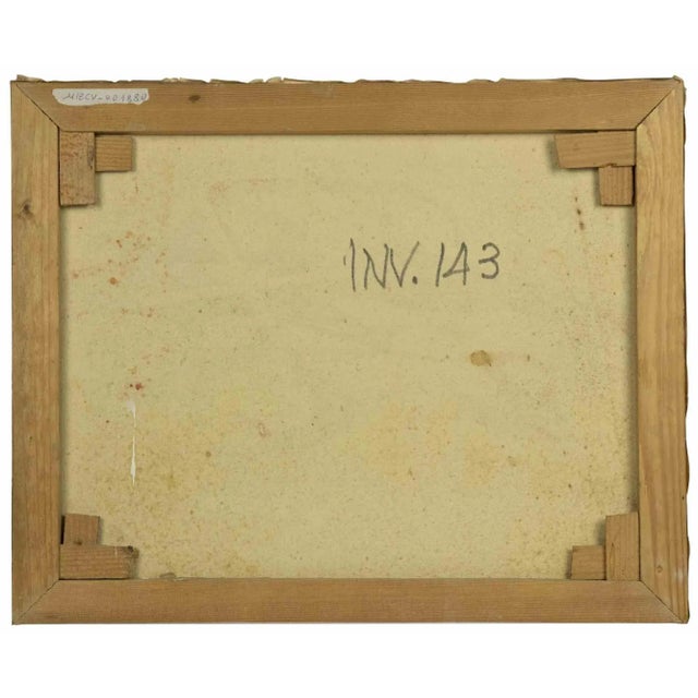 Abstract composition is a contemporary artwork realized by Leo Guida in 1970s Mixed colored oil on canvas. Leo Guida (1992...