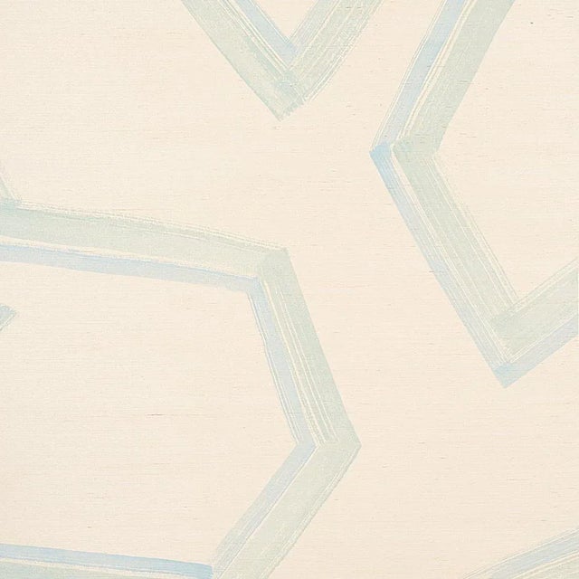 Not Yet Made - Made To Order Schumacher Enzo Sisal Wallpaper in Blue - 10 Yards For Sale - Image 5 of 5