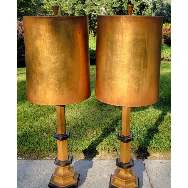 Rembrandt Lamp Company 1960s Oversized Rembrandt Reflector Lamps With Metallic Copper Shades For Sale - Image 4 of 15