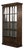 Traditional Pine Bookcase - Arched Glass Doors For Sale