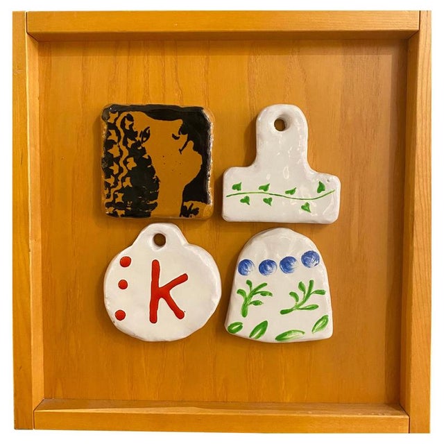 Wood Joe Tilson, Persephone 4, 1992, Majolica on Wood For Sale - Image 7 of 7