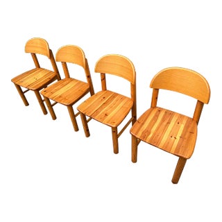 1970s Rainer Daumiller Pine Dining Chairs- Set of 4 For Sale