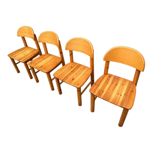 1970s Rainer Daumiller Pine Dining Chairs- Set of 4