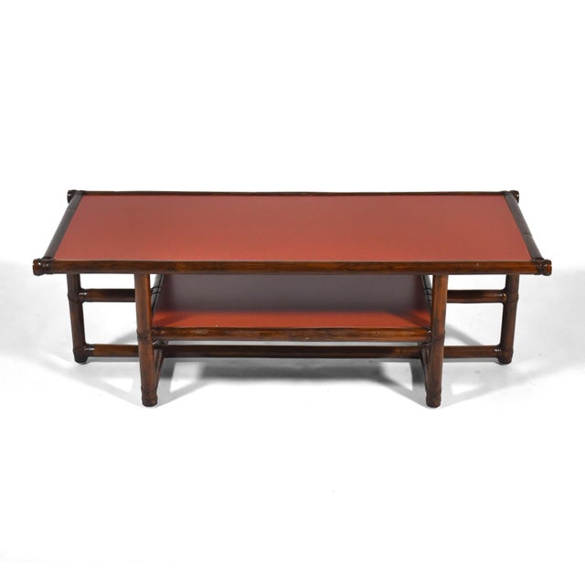 Mid-Century Modern McGuire Model 69 Rattan Coffee Table For Sale - Image 3 of 12