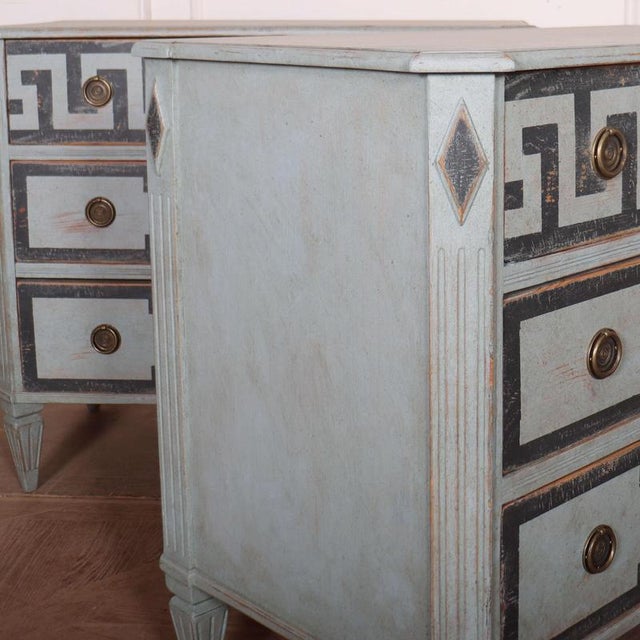 Gray Swedish Painted Commodes, Set of 2 For Sale - Image 8 of 13